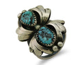 Navajo Ring 925 Silver Sea Foam Turquoise Native American Artist C.80's