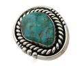 Navajo Ring 925 Silver Simi-Translucent Natural Turquoise Size 6.5 C.80's