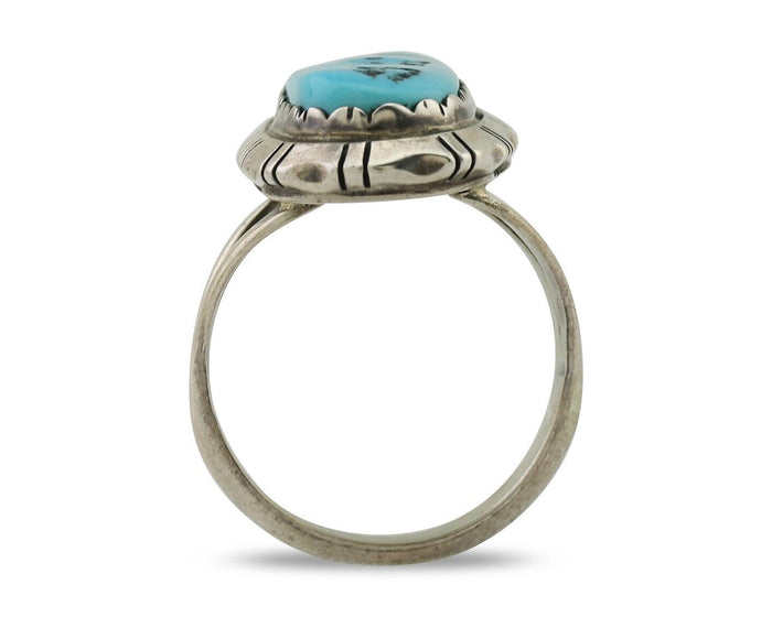 Navajo Ring 925 Silver Sleeping Beauty Turquoise Ben Boyd C.80's