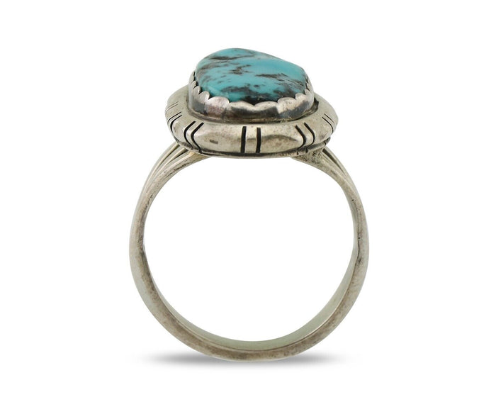 Navajo Ring 925 Silver Sleeping Beauty Turquoise Ben Boyd C.80's