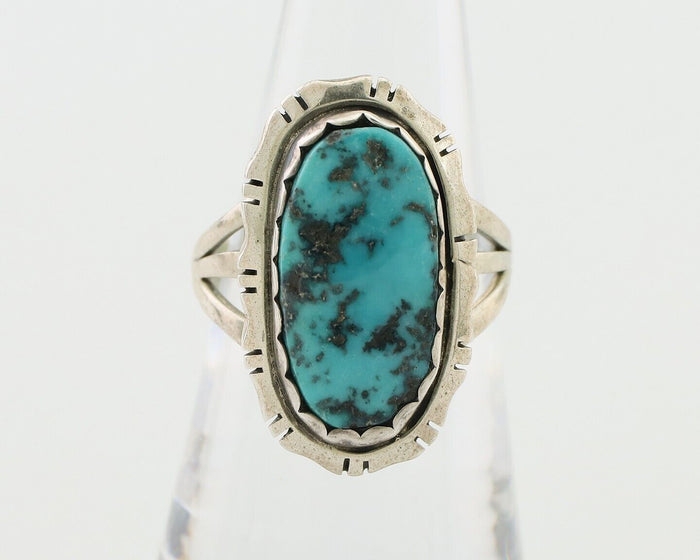 Navajo Ring 925 Silver Sleeping Beauty Turquoise Ben Boyd C.80's