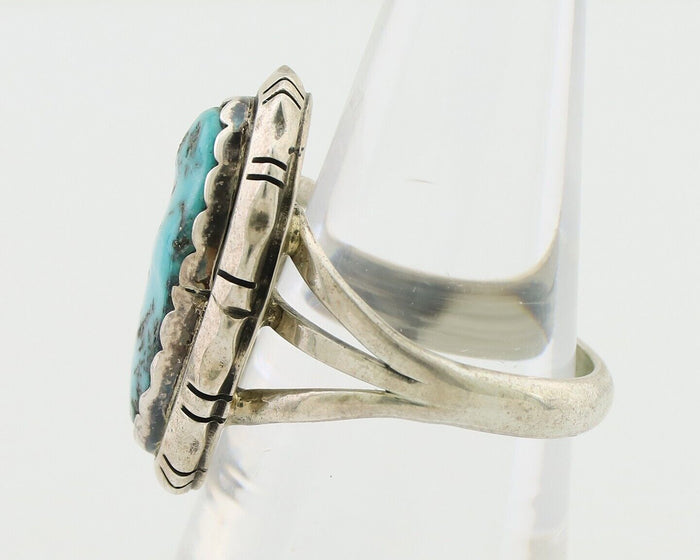 Navajo Ring 925 Silver Sleeping Beauty Turquoise Ben Boyd C.80's