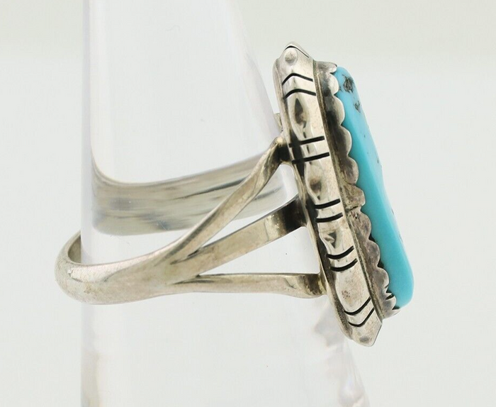 Navajo Ring 925 Silver Sleeping Beauty Turquoise Ben Boyd C.80's