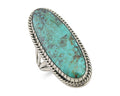 Navajo Ring 925 Silver Spiderweb Turquoise Artist Signed MH C.80's