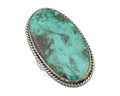 Navajo Ring 925 Silver Spiderweb Turquoise Native American Artist C.80's