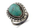 Navajo Ring 925 Silver Spiderweb Turquoise Signed William Denetdale 7.75 C.80's