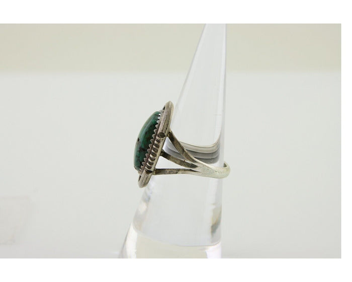 Navajo Ring 925 Silver Turquoise Artist Siged William Denetdale C.80's