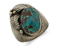 Navajo Ring 925 Silver Turquoise Artist Signed Edison Wadsworth? C.80's