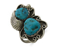 Navajo Ring 925 Silver Turquoise Artist Signed F C.80's