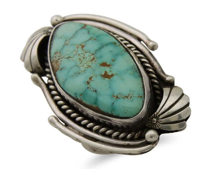 Navajo Ring 925 Silver Turquoise Artist Signed MC C.80's