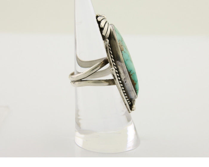 Navajo Ring 925 Silver Turquoise Artist Signed MC C.80's