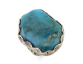 Navajo Ring .925 Silver Turquoise Artist Signed Ray Delgarito C.80's