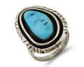 Navajo Ring 925 Silver Turquoise Native American Artist C.80's