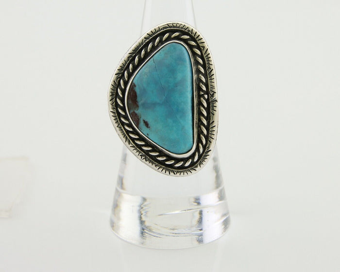 Navajo Ring 925 Silver Turquoise Native American Artist C.80's