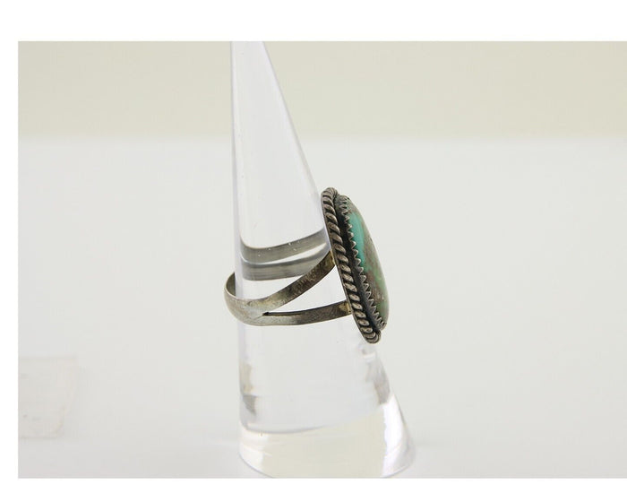 Navajo Ring 925 Silver Turquoise Native American Artist C.80's