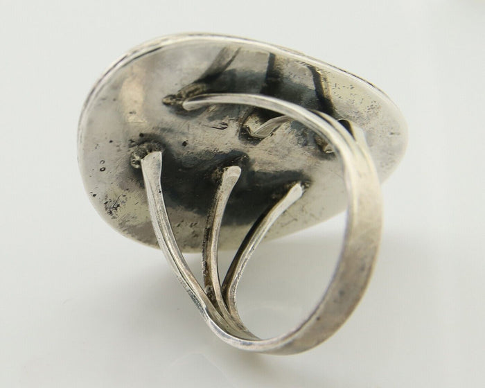 Navajo Ring 925 Silver Turquoise Native American Artist C.80's