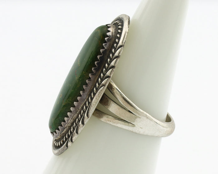 Navajo Ring .925 Silver Turquoise Signed M Begay C.1980's