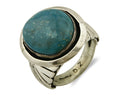 Navajo Ring .925 SOLID Silver Blue Gem Turquoise Signed Doug Zachary C.80's