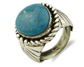 Navajo Ring .925 SOLID Silver Castle Dome Turquoise Signed Doug Zachary C.80's