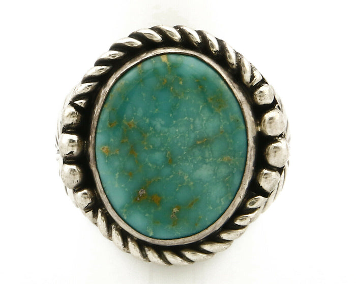 Navajo Ring 925 SOLID Silver Kingman Turquoise Signed Artist Doug Zachary C.80's
