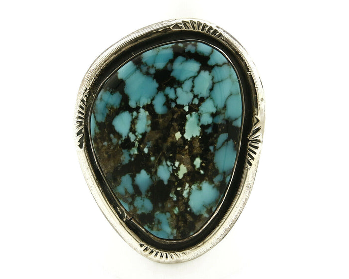 Navajo Ring .925 SOLID Silver Kingman Turquoise Signed Ralph Pemberton C.1975