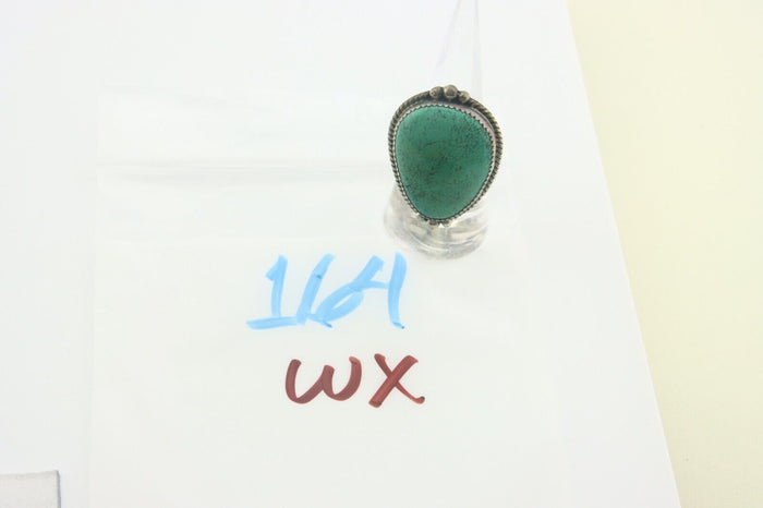 Navajo Ring 925 Sterling Mine 8 Turquoise Native Artist C.80's