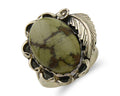 Navajo Ring 925 Sterling Silver Green Turquoise Native American Artist C.80s