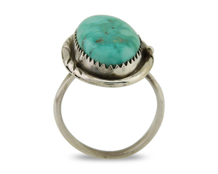 Navajo Ring 925 Sterling Silver Turquoise Native American Artist C.80's