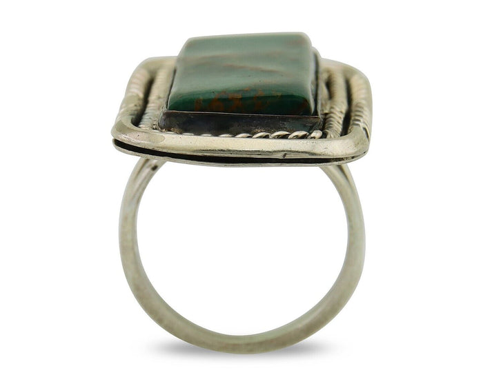 Navajo Ring 925 Sterling Silver Turquoise Native American Artist C.80's