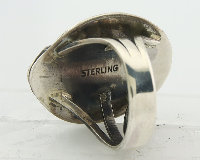 Navajo Ring Sterling Silver Authentic Turquoise Handmade Size 7.0