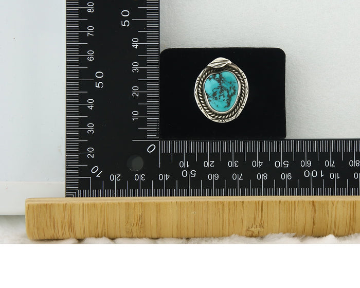 Navajo Ring Sterling Silver Authentic Turquoise Handmade Size 7.0