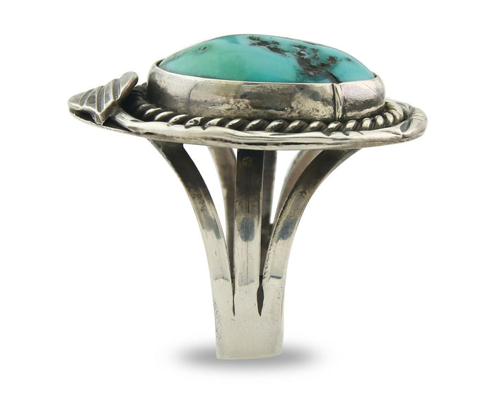 Navajo Ring Sterling Silver Authentic Turquoise Handmade Size 7.25