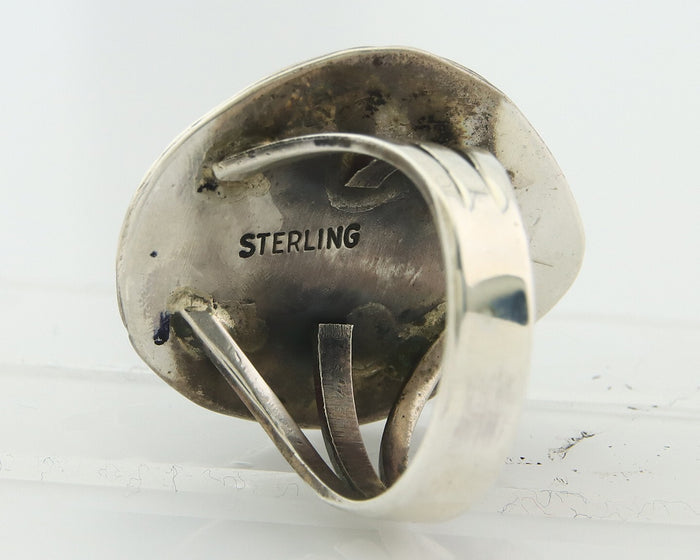 Navajo Ring Sterling Silver Authentic Turquoise Handmade Size 7.25