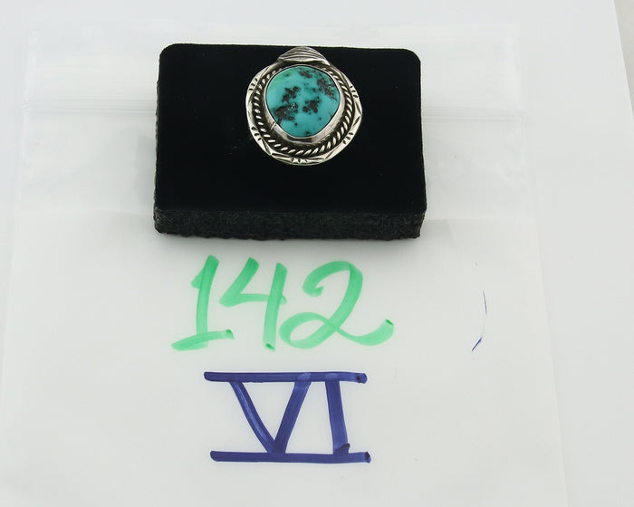 Navajo Ring Sterling Silver Authentic Turquoise Handmade Size 7.25