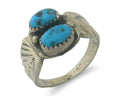 Navajo Ring Sterling Silver Authentic Vintage Turquoise Size 8.5