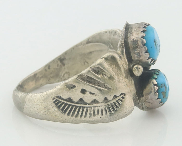 Navajo Ring Sterling Silver Authentic Vintage Turquoise Size 8.5