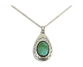 Navajo Royston Turquoise Necklace 925 Silver Artist Signed MC C.80's