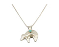 Navajo Spirit Bear Necklace Pendant 925 Sterling Silver Signed C C.80's