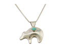 Navajo Spirit Bear Necklace Pendant 925 Sterling Silver Signed Nakai C.80's