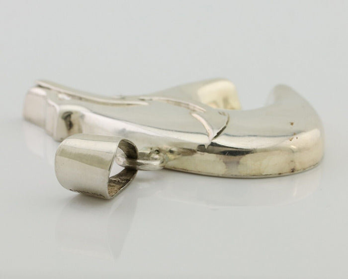 Navajo Spirit Bear Pendant 925 Sterling Silver Native Artist C.80's