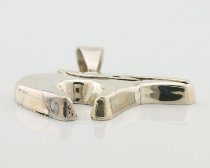 Navajo Spirit Bear Pendant 925 Sterling Silver Native Artist C.80's