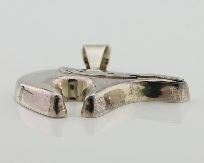 Navajo Spirit Bear Pendant 925 Sterling Silver Native C C.80's