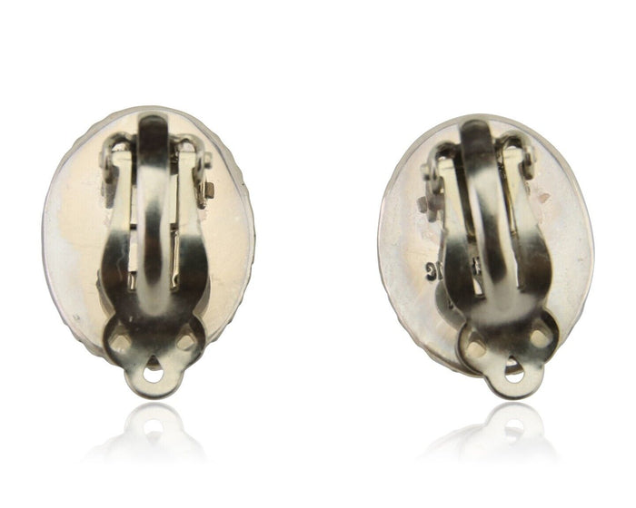 Navajo Stud Earrings 925 Silver Natural Turquoise Artist Signed M C.80's
