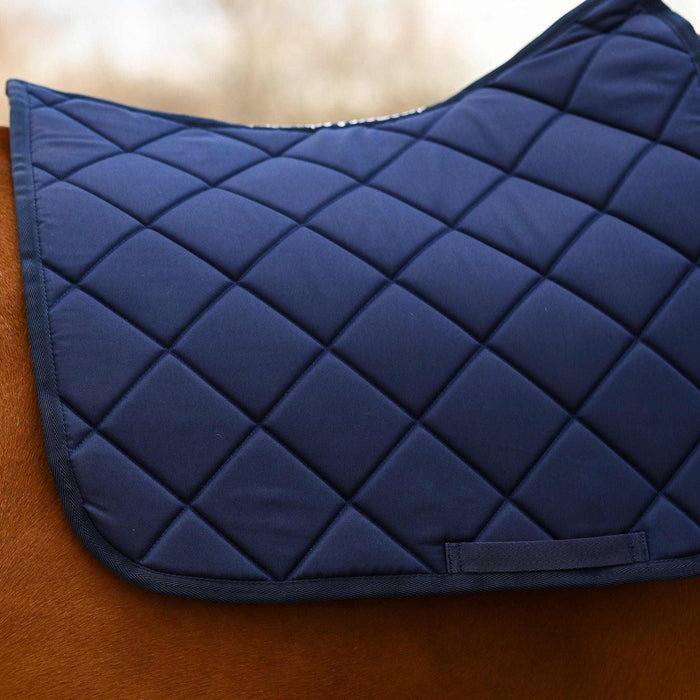 Navy Blue all-purpose saddle pad, showing the full pattern layout, by Dreamers & Schemers