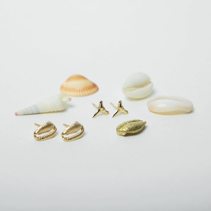 Nico Sharktooth Stud in Gold