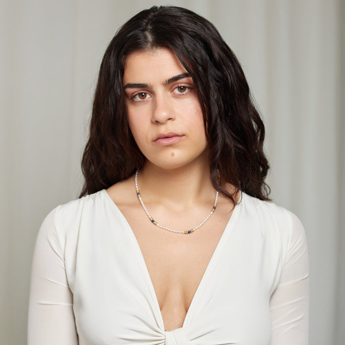 Olivia Lapiz & Pearl Necklace for Her