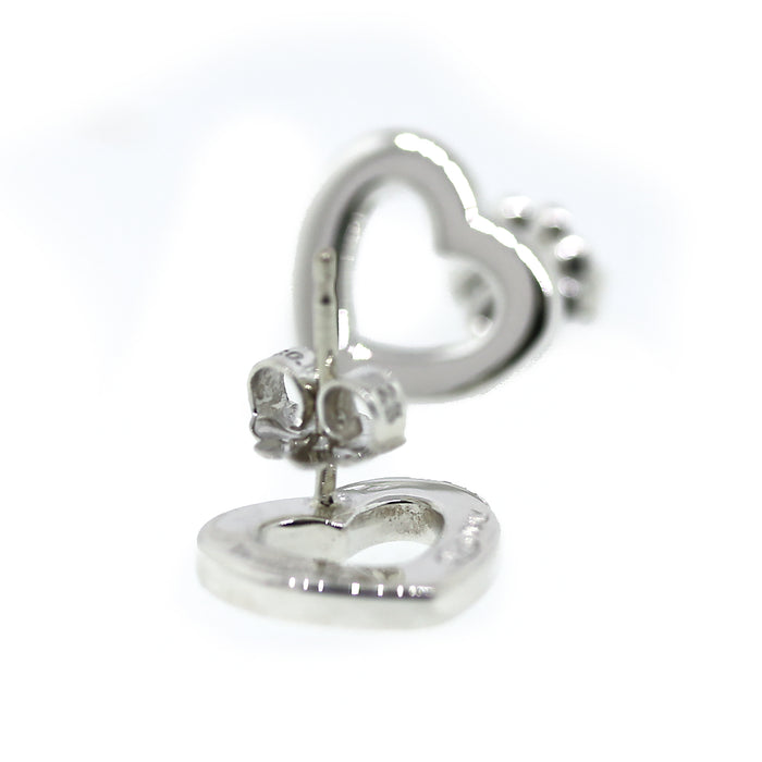 Preowned Paloma Picasso Loving Heart Sterling Silver Stud Earrings
