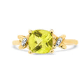 Peridot and Diamond Ring