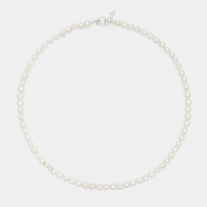Petit Louis II Pearl Necklace in Silver