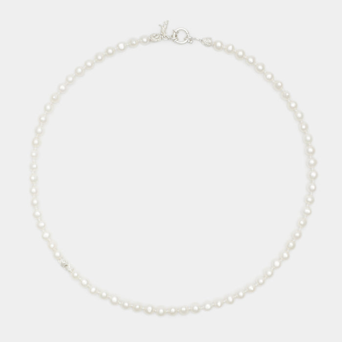 Petit Louis III Pearl Necklace in Silver